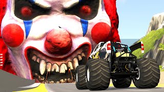 Monster Jam Monster Trucks Insane High Speed Crashes (Halloween Crash Special) BeamNG Drive