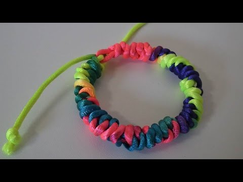 Como fazer uma pulseira de fio de seda - YouTube