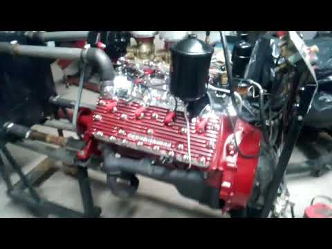 Mercury 276 Isky 88 Cam 3x2 Test Start / Run Ford Flathead V8