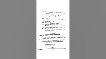 NUMERICAL METHODS || BCA SEM - 5 || Code - 5004 || Question Paper || 2024 -25 @ codesphere2.0