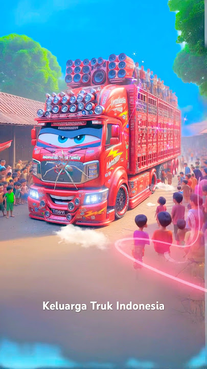 AI Bus and Truck Show, Truck Horn Papap Dol Telolet Basuri AI-deas #shorts #automobile