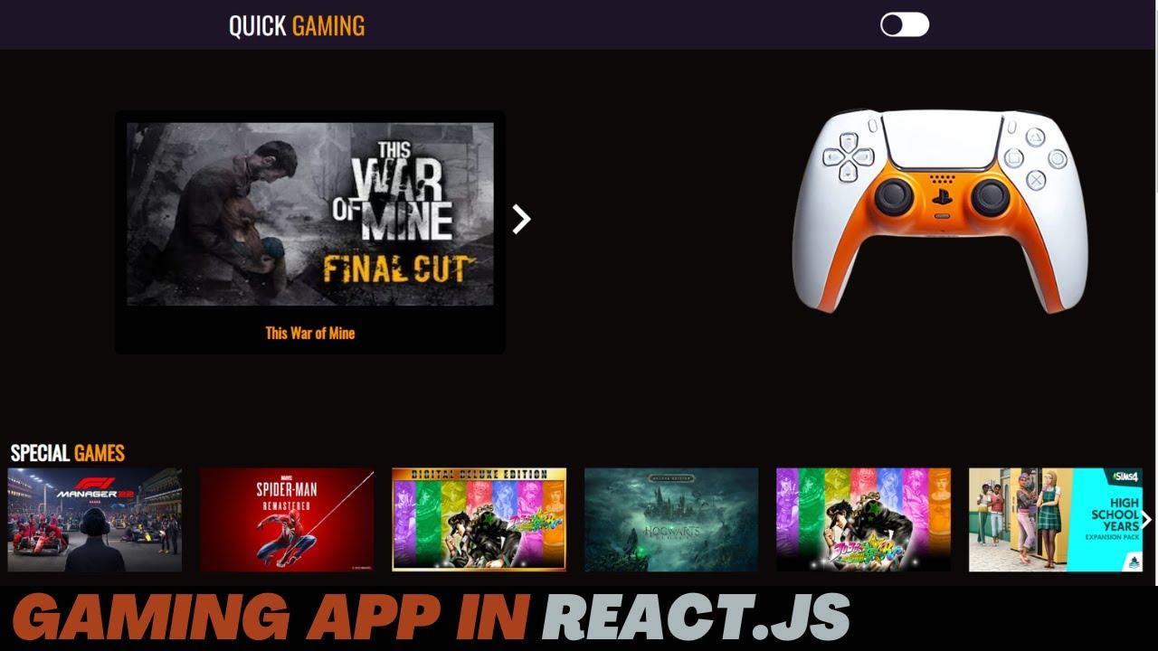 React JS Gaming Website Tutorial With RAWG Video Games API