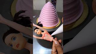 Pink Barbie Doll Cake  Shorts cakedesign dollcakedecoration barbiecake