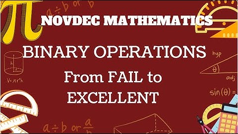 BINARY OPERATION|| NOV-DEC CORE MATHS 2025