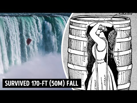 The First Person to Survive Niagara Falls in a Wooden Barrel