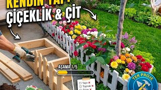 Çiçeklik Ve Çit Ikisi Bir Arada