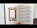 Put the words on the paper. (handlettering journal entry)