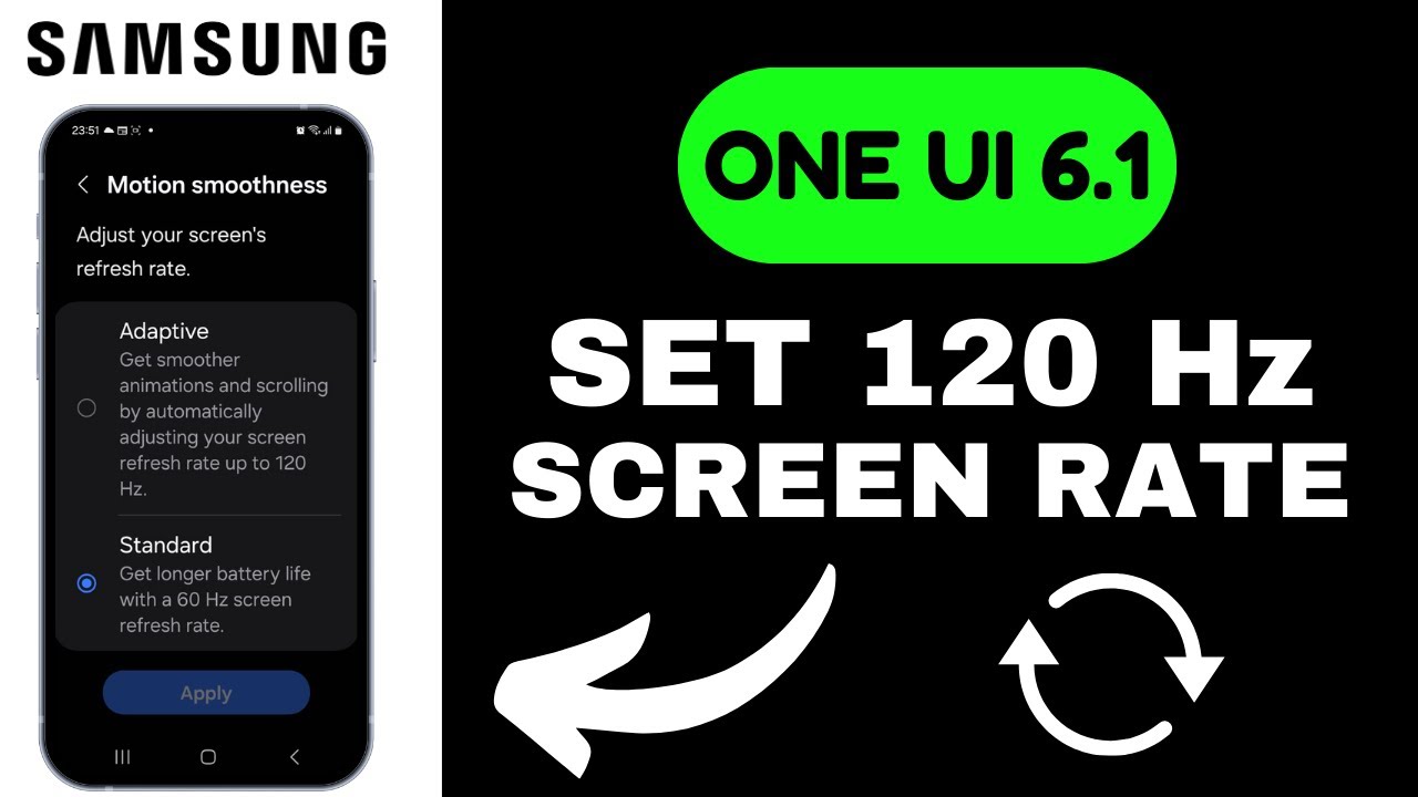 how-to-enable-120hz-on-samsung-one-ui-6-1-youtube