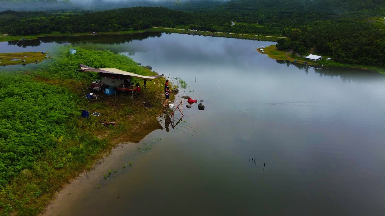 1 วันน้ำขึ้น 1 เมตร ตั้งแค้มป์ล่าตกปลายี่สกกลางสายฝน P.NU FISHING