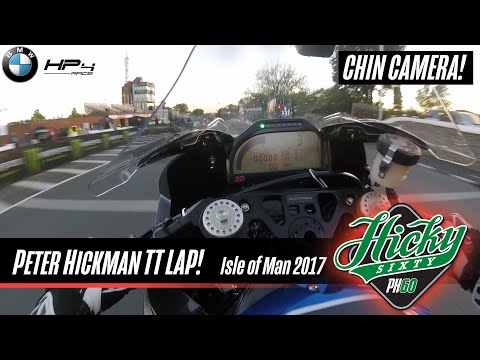 PETER HICKMAN BMW HP4 RACE | IOMTT | Chin Camera full lap!