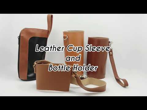 Premium Leather Calf Takeaway Cup Holder/sleeve, Reuasble Coffee