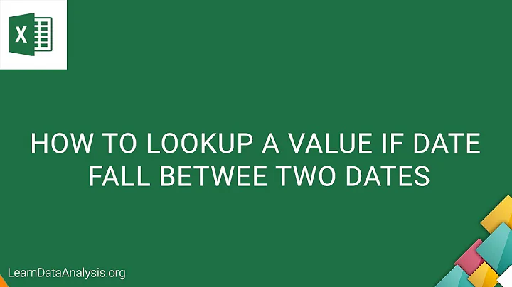 How to lookup a value if the date fall between two dates | Excel Tutorial