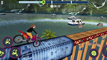 Offline Motorcycle Stunt Racing Game : Bike Game Android : गाड़ी वाला गेम : बाइक वाला गेम