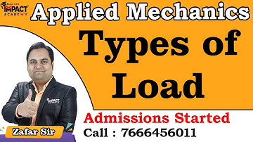Types of Load | Applied Mechanics | Engineering | GATE | #freeengineeringcourses #gateexam #free