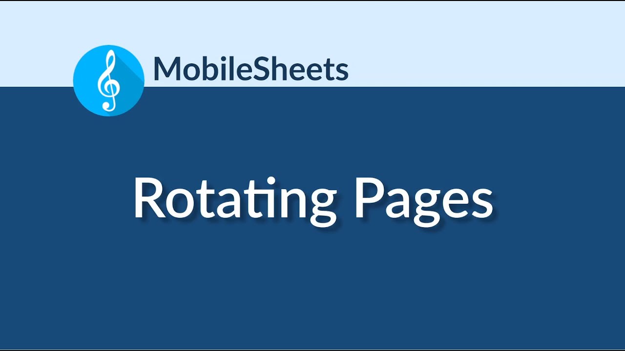 MobileSheets Rotating Pages YouTube