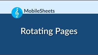 MobileSheets - Rotating Pages