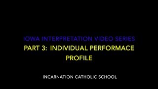 Iowa Interpretation Video Series - Part 3: Individual Performance Profile