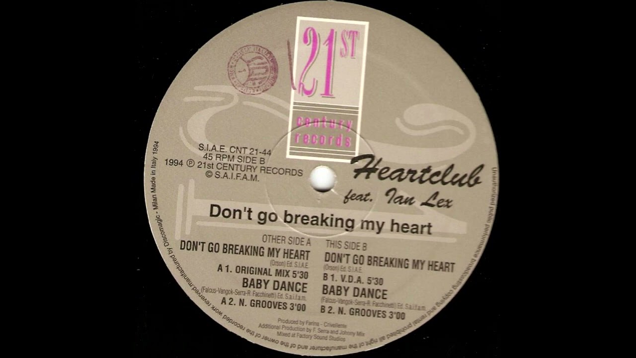 Heartclub feat Ian Lex - Don't Go Breaking My Heart (Orginal mix)