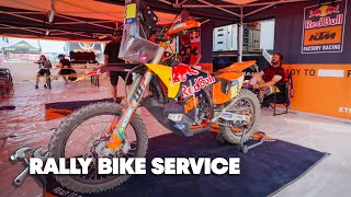 Servicing a Red Bull KTM Factory Racing Rally Bike MidRace