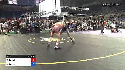 113 Lbs Round Of 32 - Christian Horvath, Pennsylva...