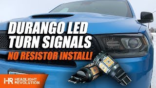 NO RESISTORS! Installing the GTR Lighting Carbide CANBUS Front Turn Signal Bulbs | Dodge Durango