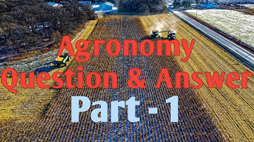 Agronomy questions & answer ll FAQs ll ICAR NET, JRF, SRF ll Part - 1