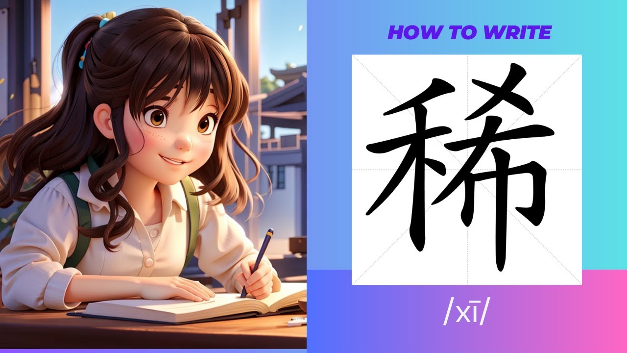 How to write 稀(Xī) in Chinese - Cách viết từ 稀 (Xī ) trong tiếng Trung ...