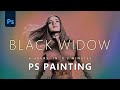 PS Painting Black Widow Scarlett Johansson / Captain America 2