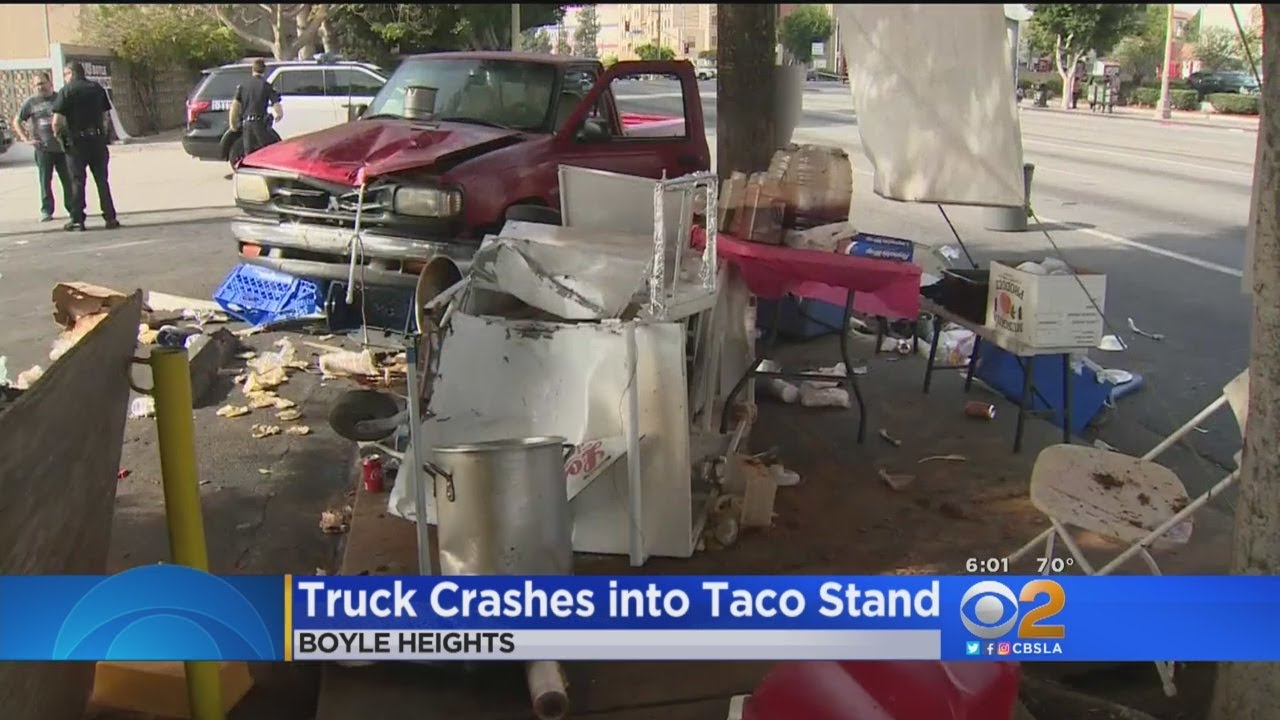 Truck Crashes Into Taco Stand - YouTube