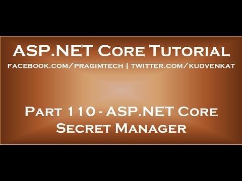 ASP NET Core secret manager