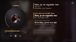 Non, je ne regrette rien - Édith Piaf | Lyrics, Pronunciation & Meaning (How to Sing)