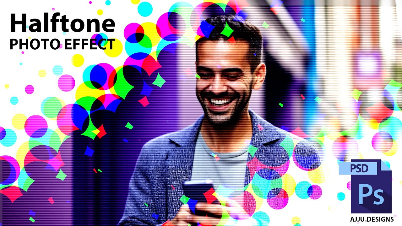 Learn how to make halftone effect in Photoshop | #photoshopcc # ...