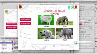 Aplikasi Mengenal Huruf, Angka dan Hewan - Adobe Flash AS3 screenshot 3
