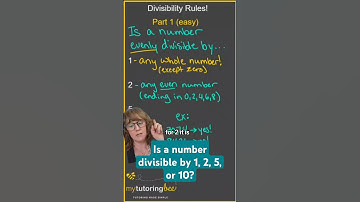Divisibility rules to test if a number is evenly divisible by 1, 2, 5, or 10 #math #elementarymath