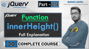 innerHeight function in JQuery Beginners must watch in hindi smart mind  #09