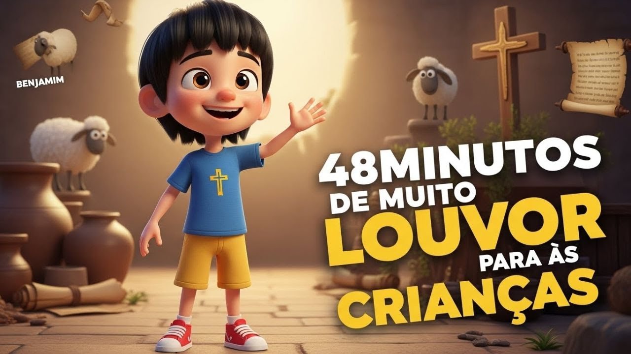 48 Minutos de Músicas Cristãs Infantis 🎵 | Histórias Bíblicas com Benjamim