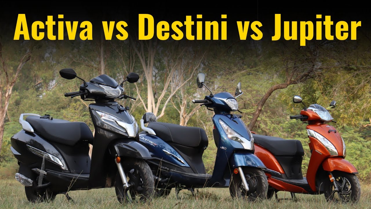 Activa vs Destini vs Jupiter Mega Comparison YouTube