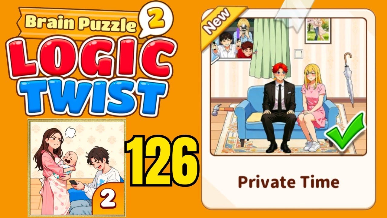 Brain puzzle 2 logic twist level 126 solution walkthrough ( private time ) 