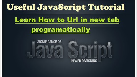 Javascript training - how to open url in new tab programatically - english pronunciation course