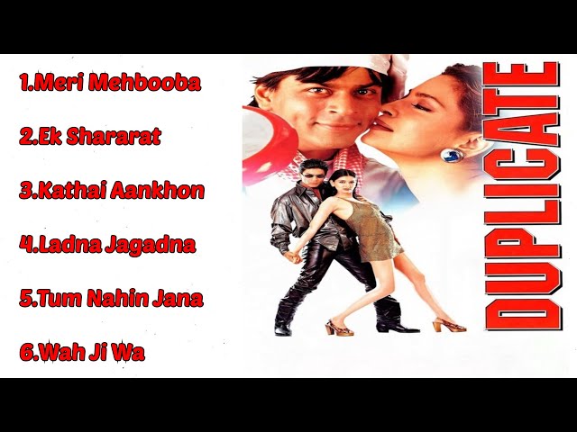 Duplicate Movie All Songs | Jukebox Audio Album | SRK & Juhi | Udith Alka & Abhijeet | class=