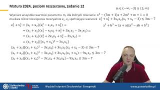 Matura 2024, matematyka, poziom rozszerzony, zadanie 12