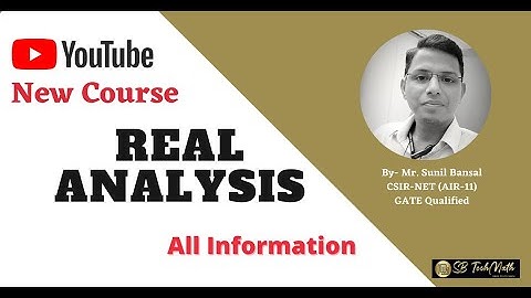 Lecture-1 Set Theory || Real Analysis ||By  Sunil Bansal