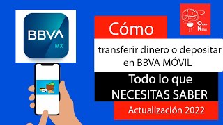 Como transferir dinero o depositar con la app de BBVA MOVIL. Transfiere en BBVA MOVIl tutorial