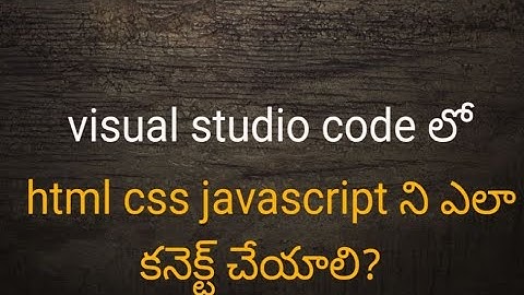 HTML CSS JS Setup for VSCode||Weekend Developer||Webdevelopement in Telugu||Frontend In Telugu