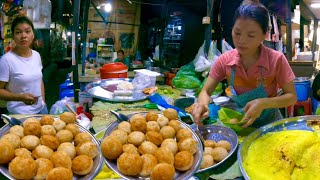 Cambodian street food - So Delicious Yellow Pancake, Fried Cake & More