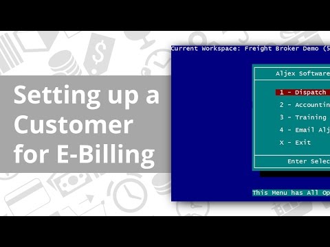 Aljex Classic: Setting up a Customer for E-billing