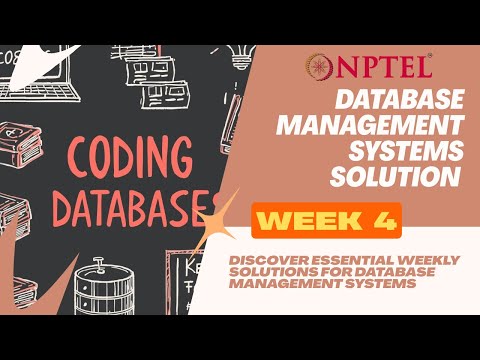 NPTEL Swayam's Database Management System | Week 4 Assignment 4 Answers | #2025 #nptel #nptelanswer