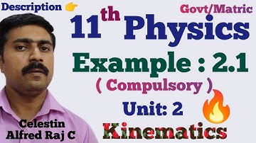11 Physics|Example 2.1|Unit 2|Kinematics|sky physics