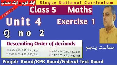 Class 5 Unit 4 Exercise 2 Q no 2 SNC  ایک قوم ایک نصاب| جماعت پنجم  Sir Nadeem Munawar