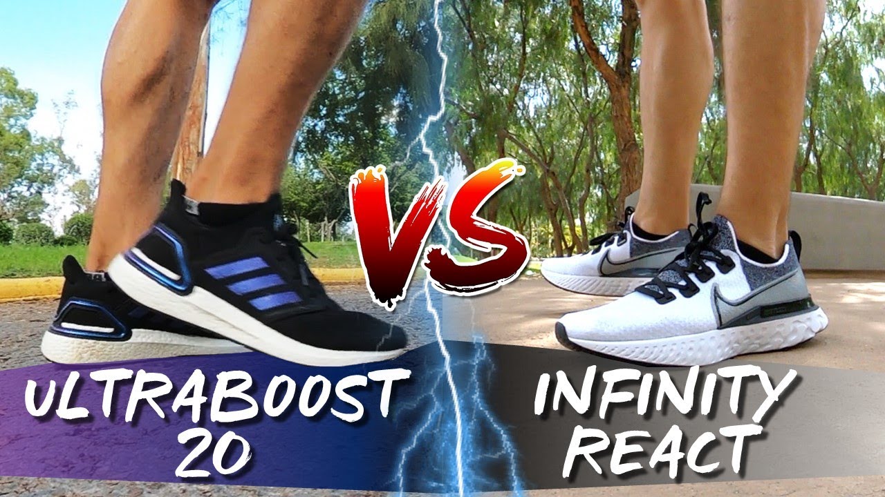 adidas ultra boost 20 vs nike infinity react